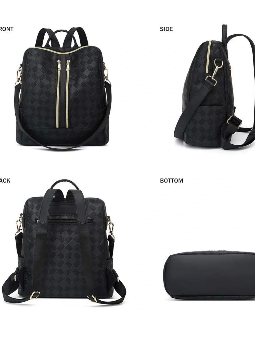 Makes Backpack Purse for Women PU Leather Travel Satchel Handbag
